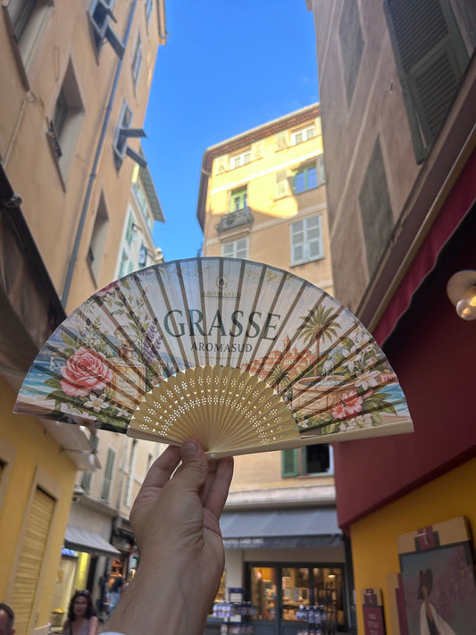 Éventail Grasse Provence en bambou – Aromasud
